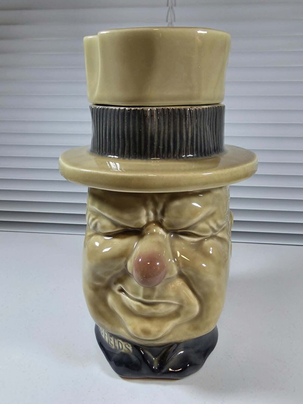 WC FIELDS COOKIE JAR #153 MCCOY POTTERY 11" X 5" VINTAGE 1970's RED NOSE